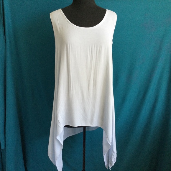 Bella Amore Tunic Top Blue Med Made In Italy Light Viscose Lagen look - Picture 12 of 12